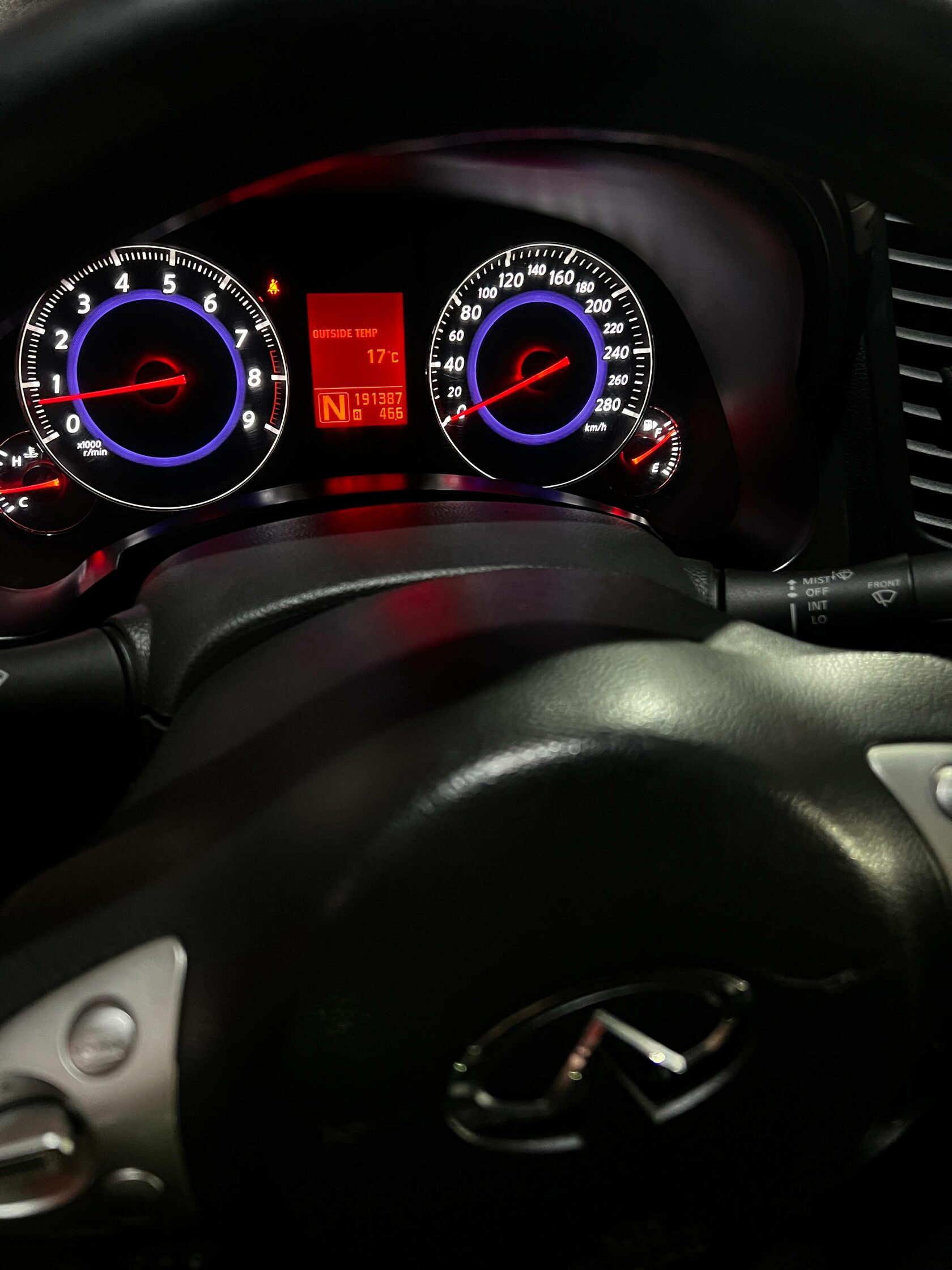 Фиксация пробега Infiniti FX35