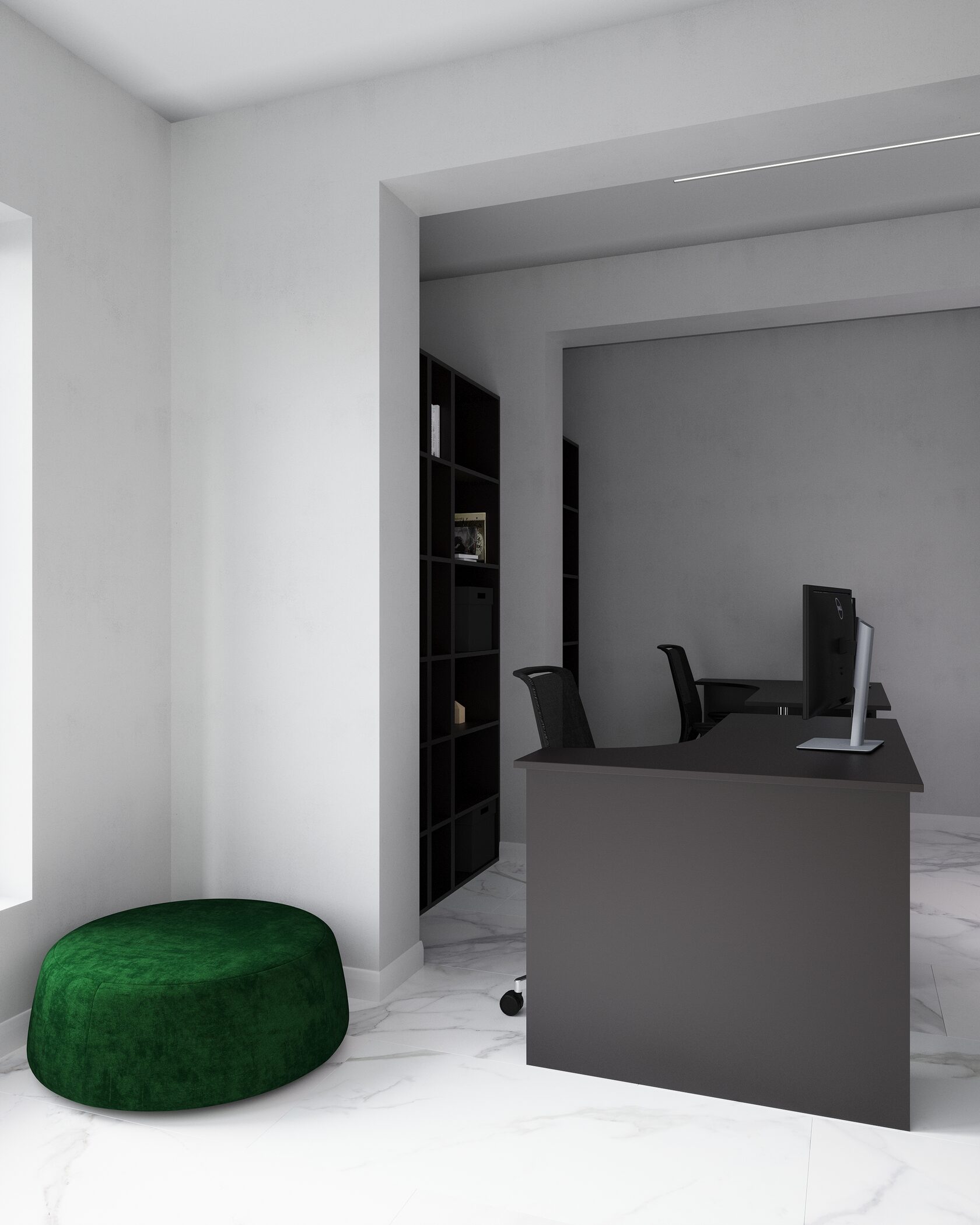 зеленый мягкий пуф