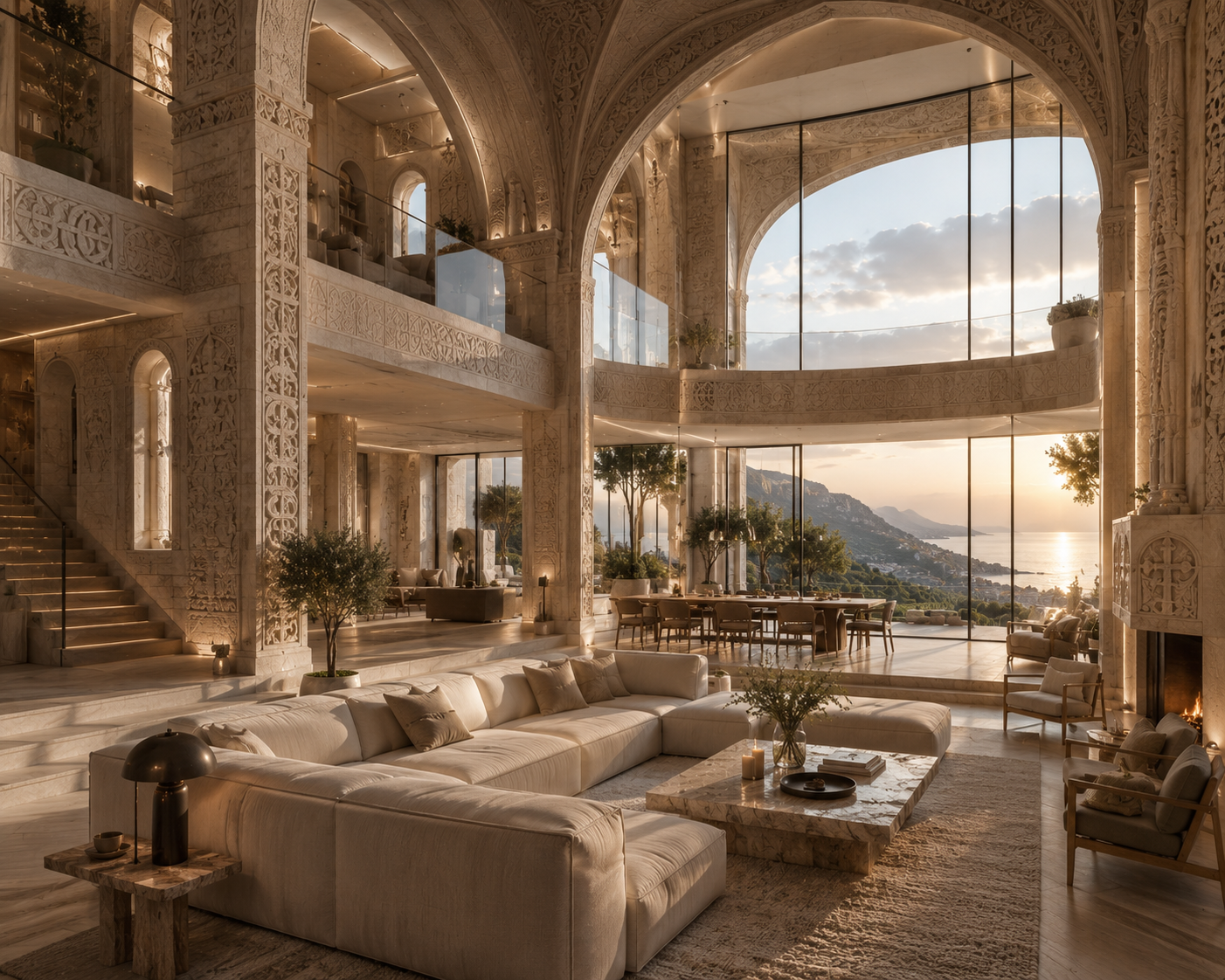 Villa delle Arcate main architectural view