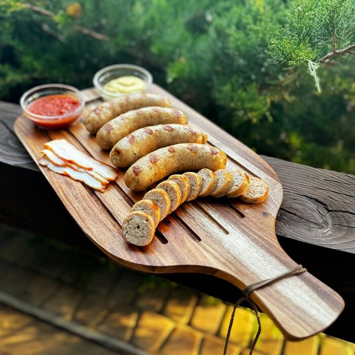 Копчёные колбаски с салом