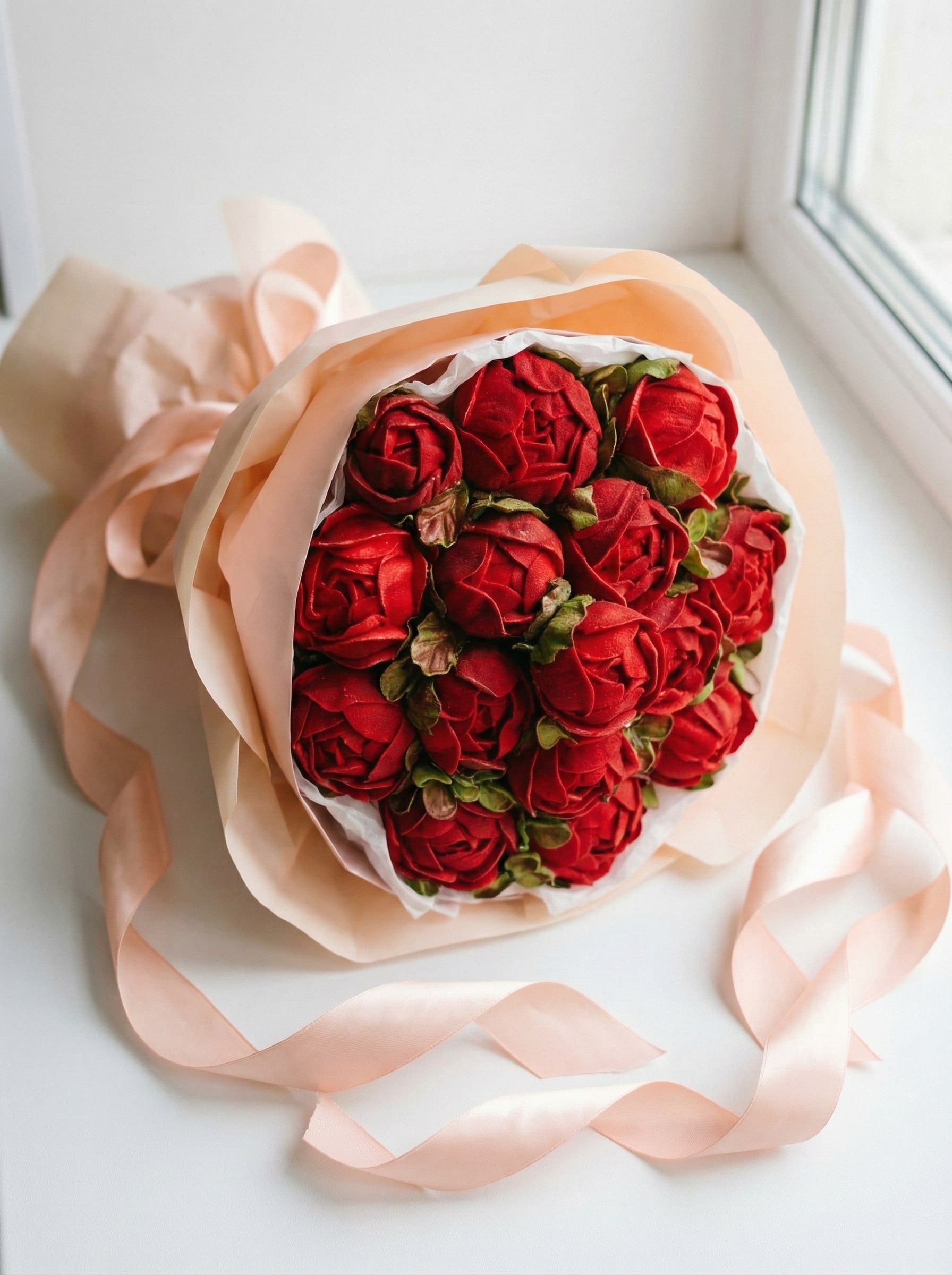 Букет из зефира в диаметре 25 см 1