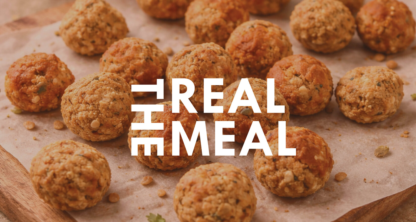 The Real Meal crunchy bites with brand logo