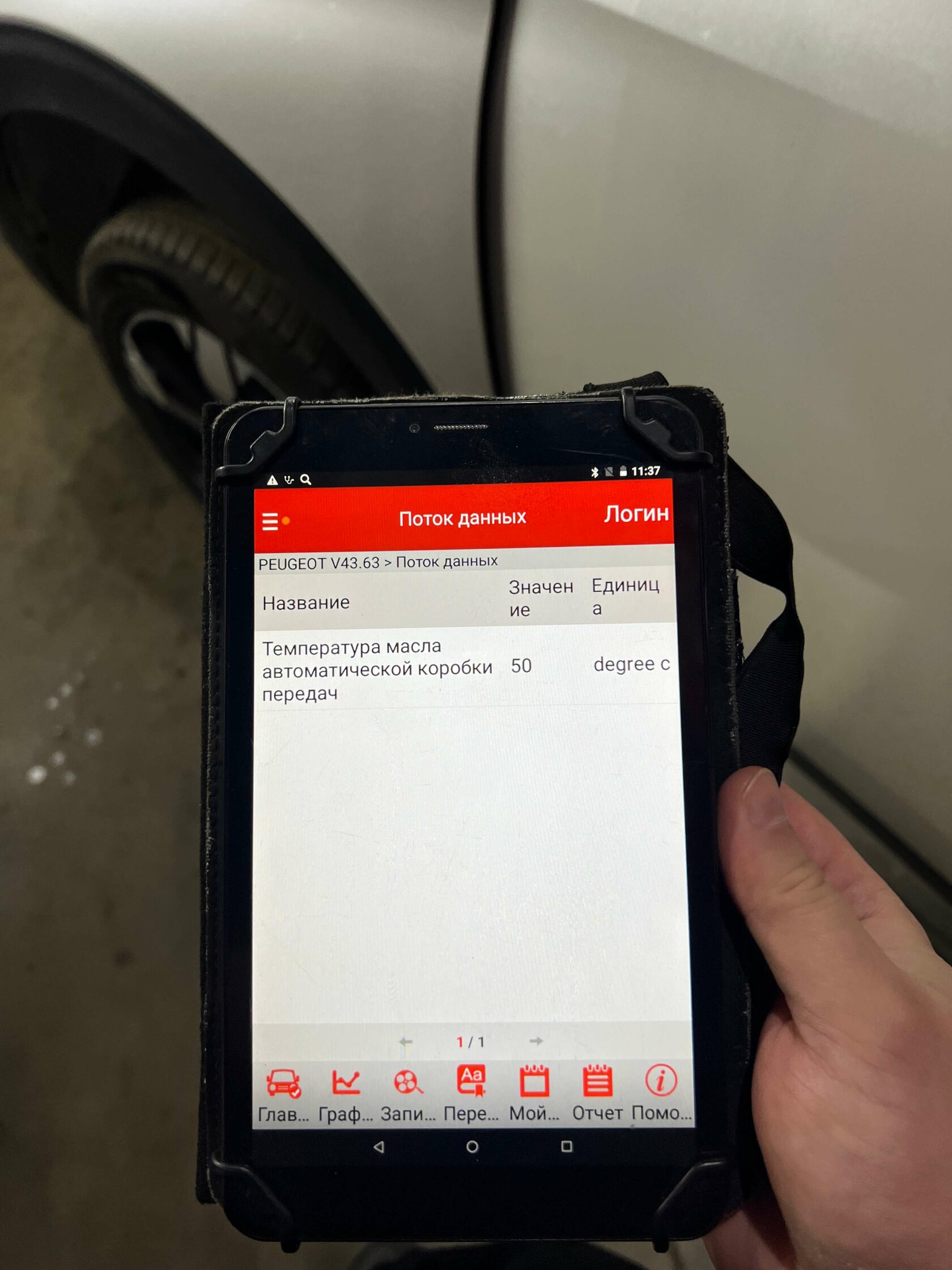 Проверка температуры масла АКПП