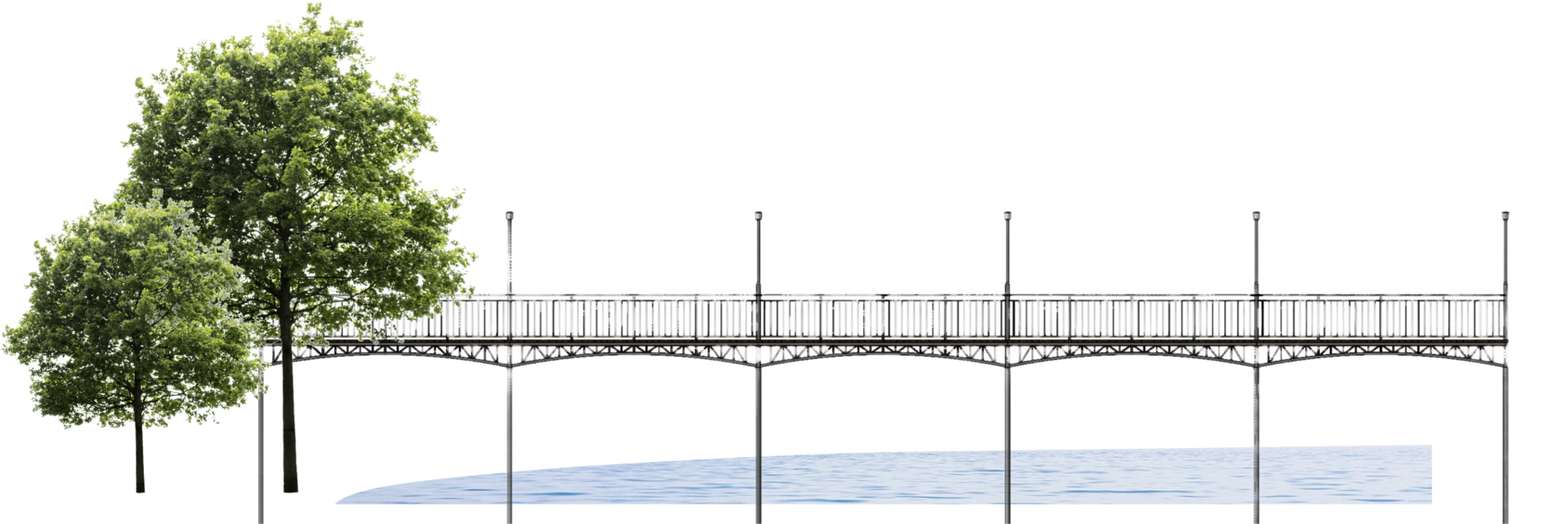 Третий пешеходный мостик в Сосновой роще