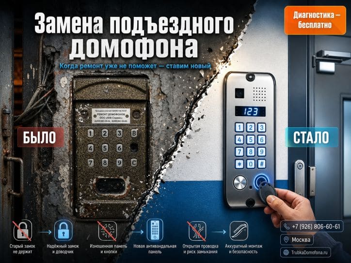 Замена подъездного домофона в многоквартирном доме — когда пора и как это организовать