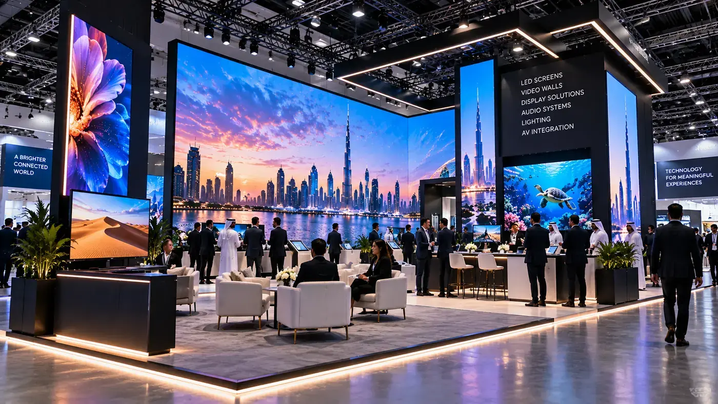 Video wall and interactive display installation in a showroom environment