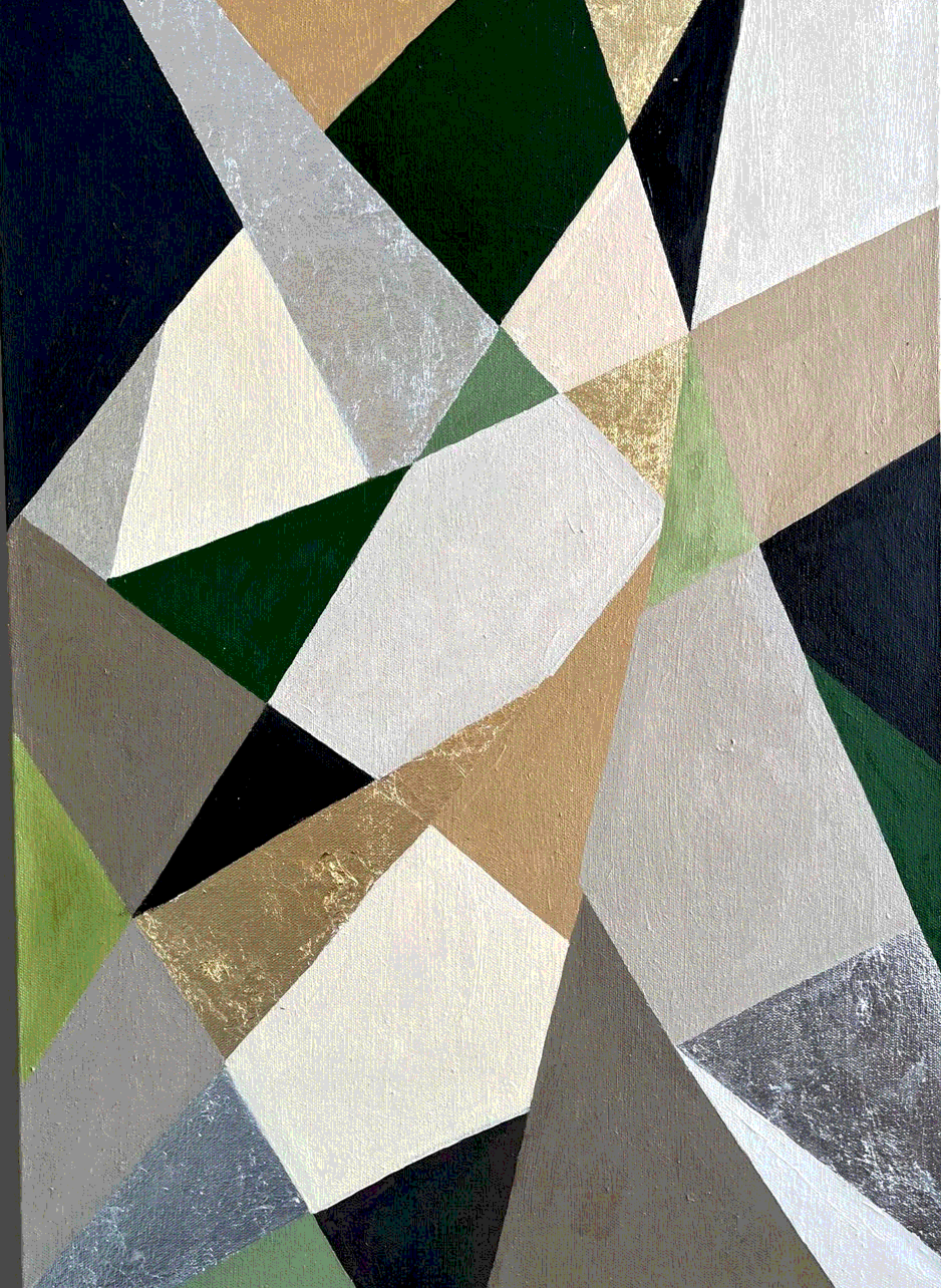 картина на заказ &quot;Зеленая геометрия&quot; Ольги Васильковой