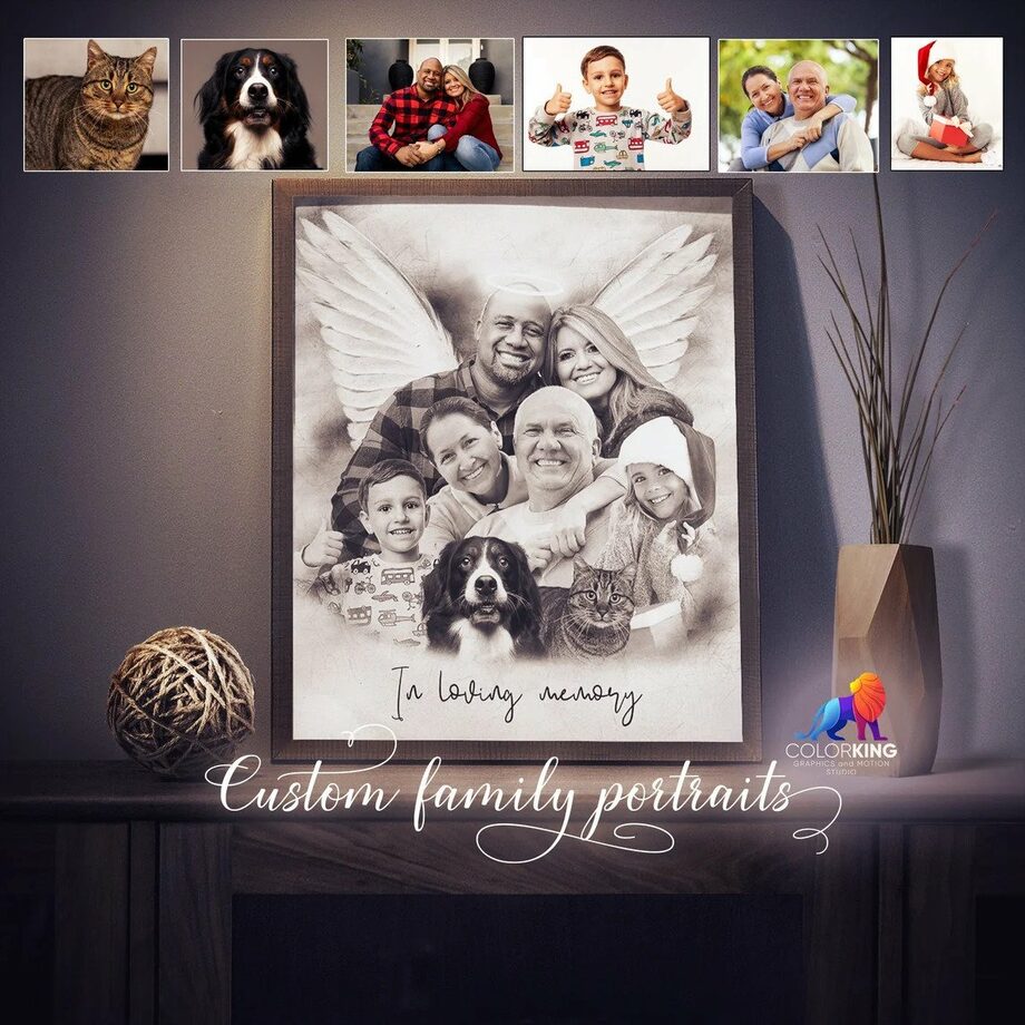 Gift for Dad Mom Add Someone Combine Photos Add Deceased Loved One to Photo Family Portrait From Different Photos Add Person to Photo