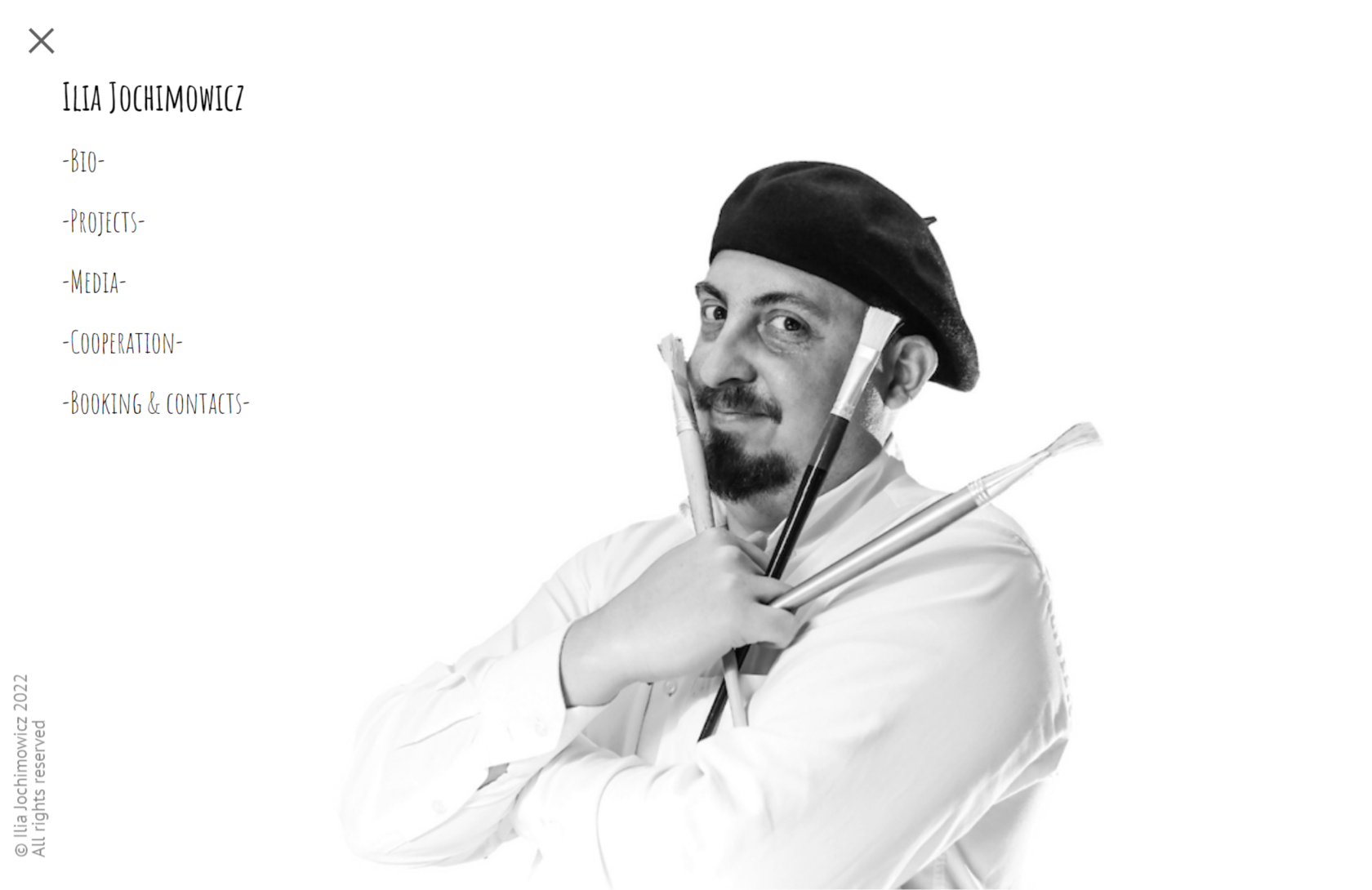 Biografical website example