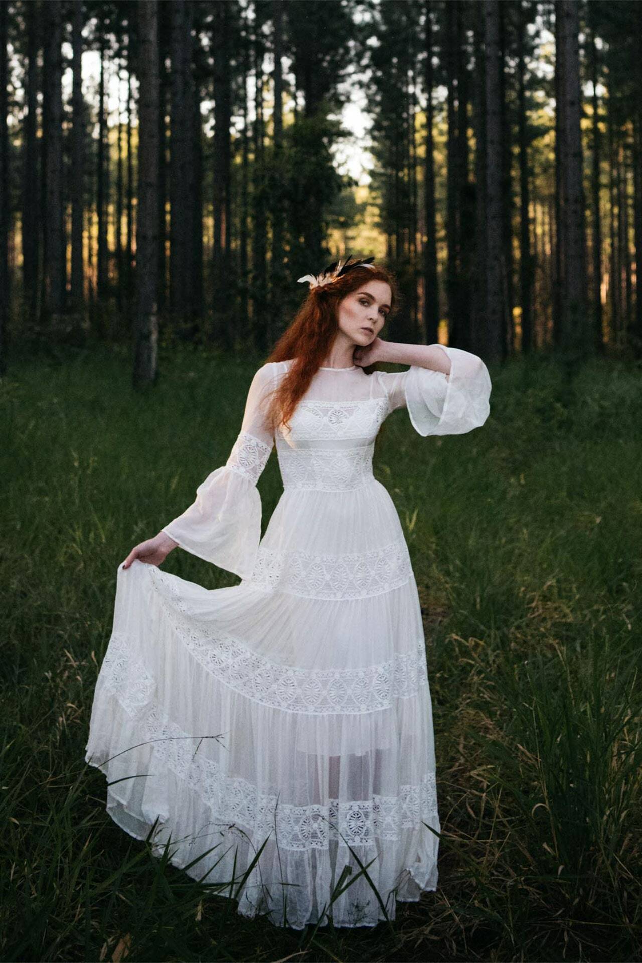 Свадебное платье в стиле рустик — фото