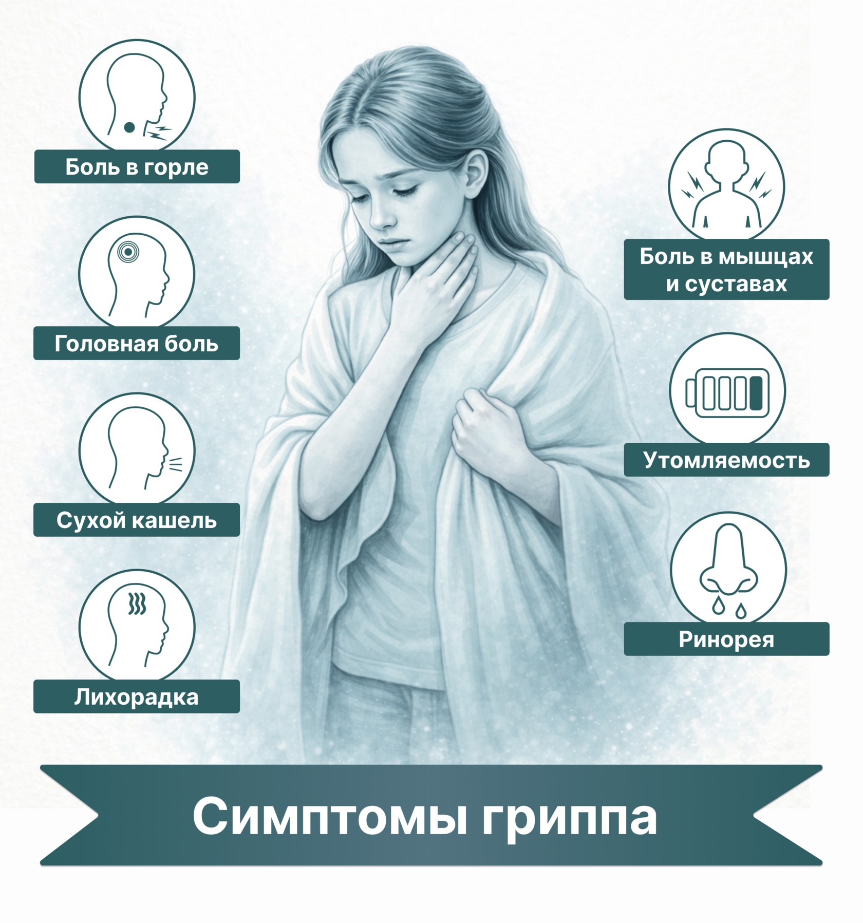 Основные симптомы гриппа у детей