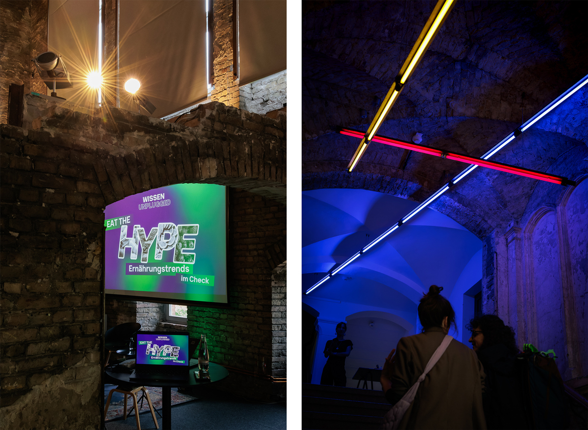 Eventfotografie Berlin Wissen unplugged Eat the Hype Ernährungstrends im Check Hörsaalruine Charité
