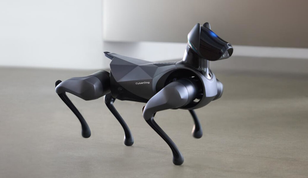 Робот-собака Xiaomi Cyberdog 2 крупным планом — камеры и датчики на «морде»