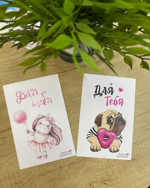 Открытка и бесплатная доставка по городу при заказе от 3000₽
