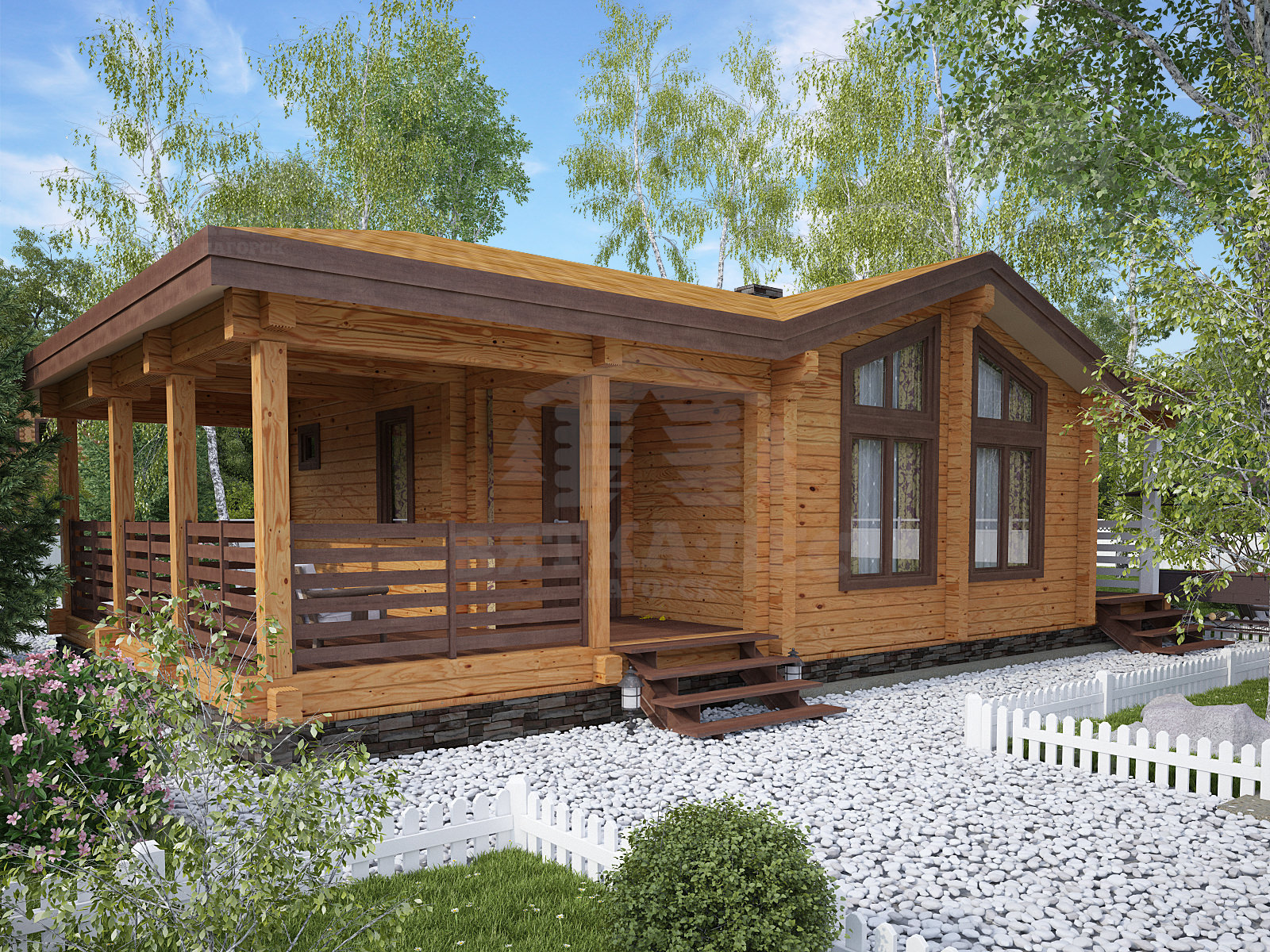 Баня из бруса "Капри" 5м*4м, новый, под заказ. Цена: 395 000 ₽ во Владивостоке