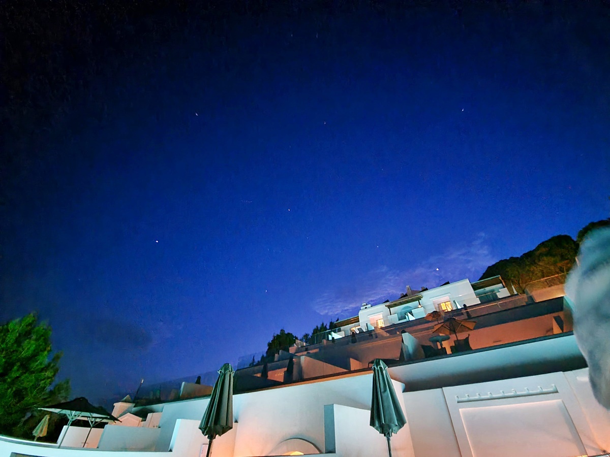 Ночное небо, отель Эсперос Родос.