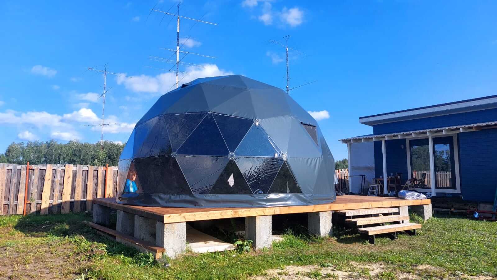 Геокупол 6 м, серый