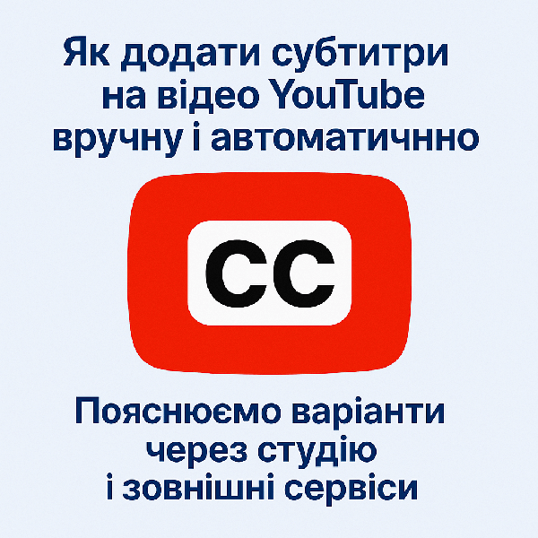 Як додати субтитри на відео YouTube