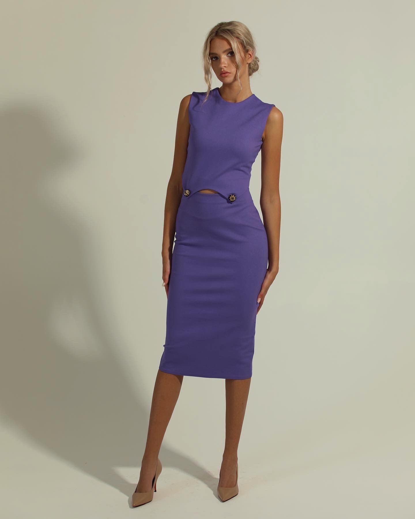 Платье из Джерси CHERRY "Фиолетовое" купить в интернет-магазине MIREM ...