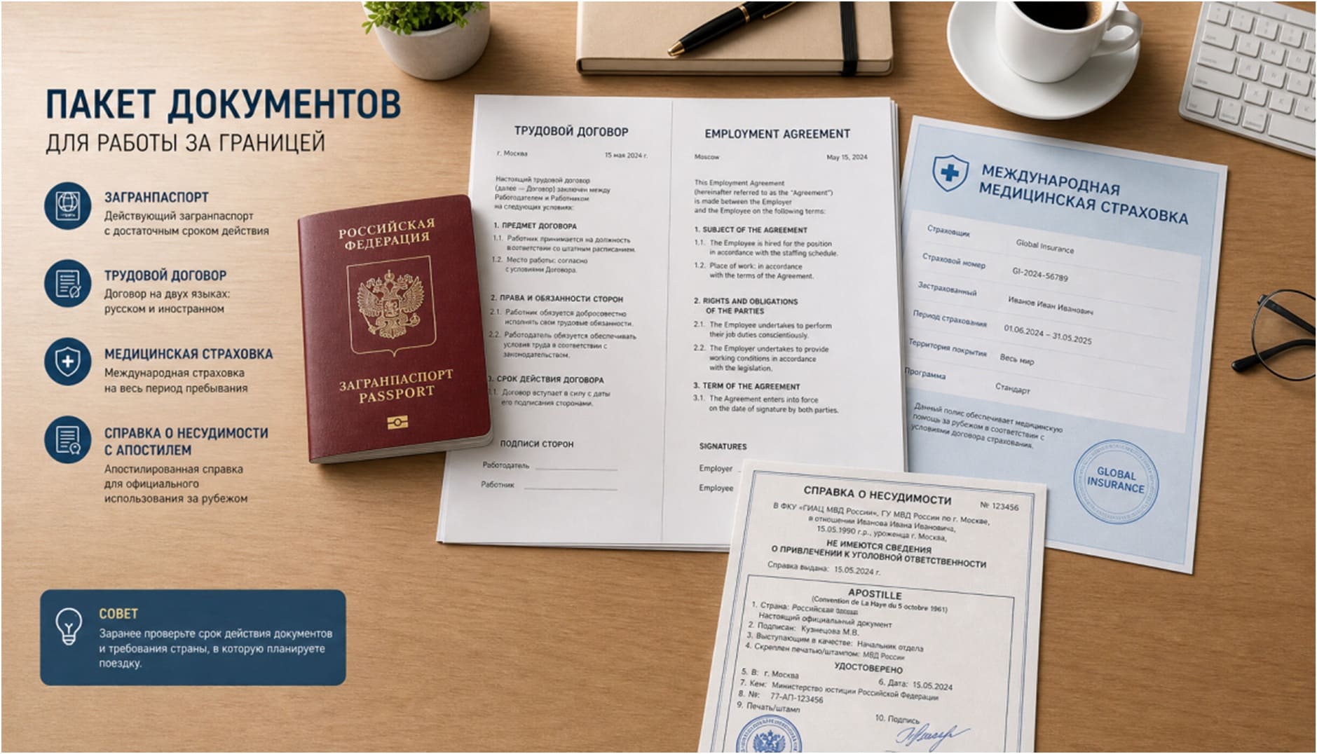 няня за границей - документы