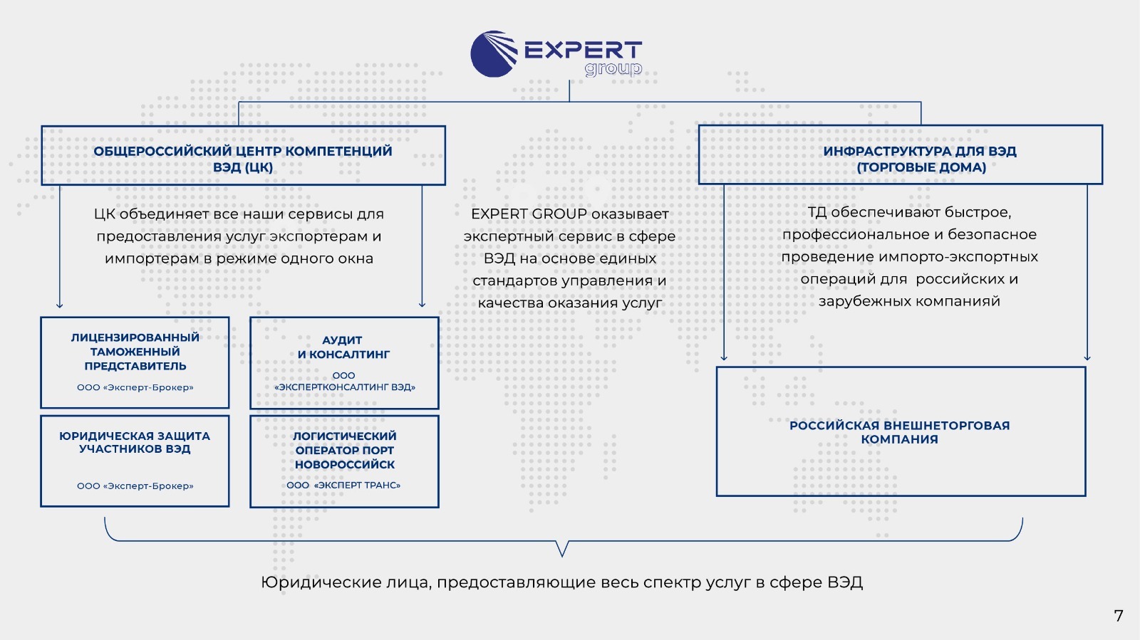 Expert Group | Структура ГК