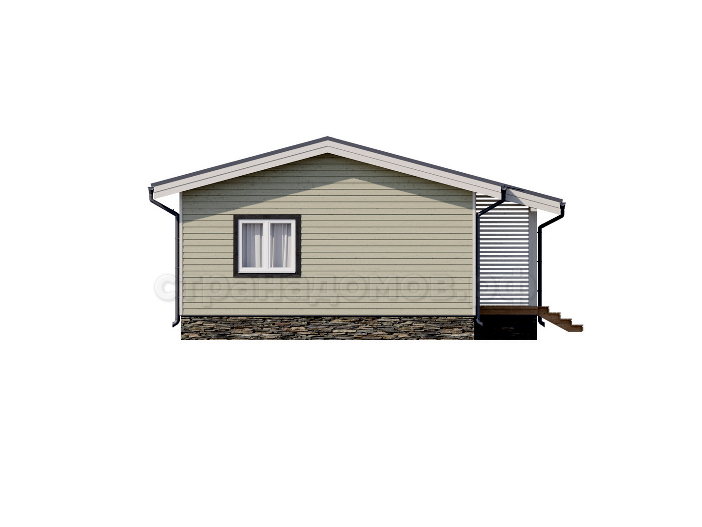 Д-137 Одноэтажный дом с большой террасой под ключ