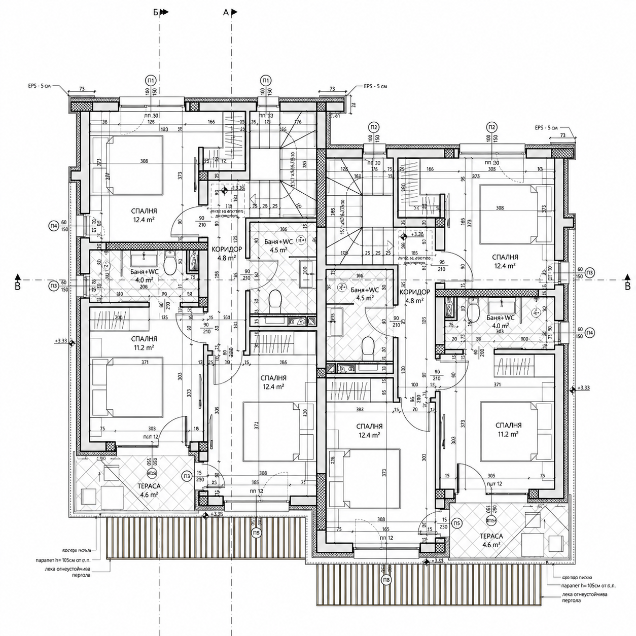 First floor plan of a VELES I townhouse