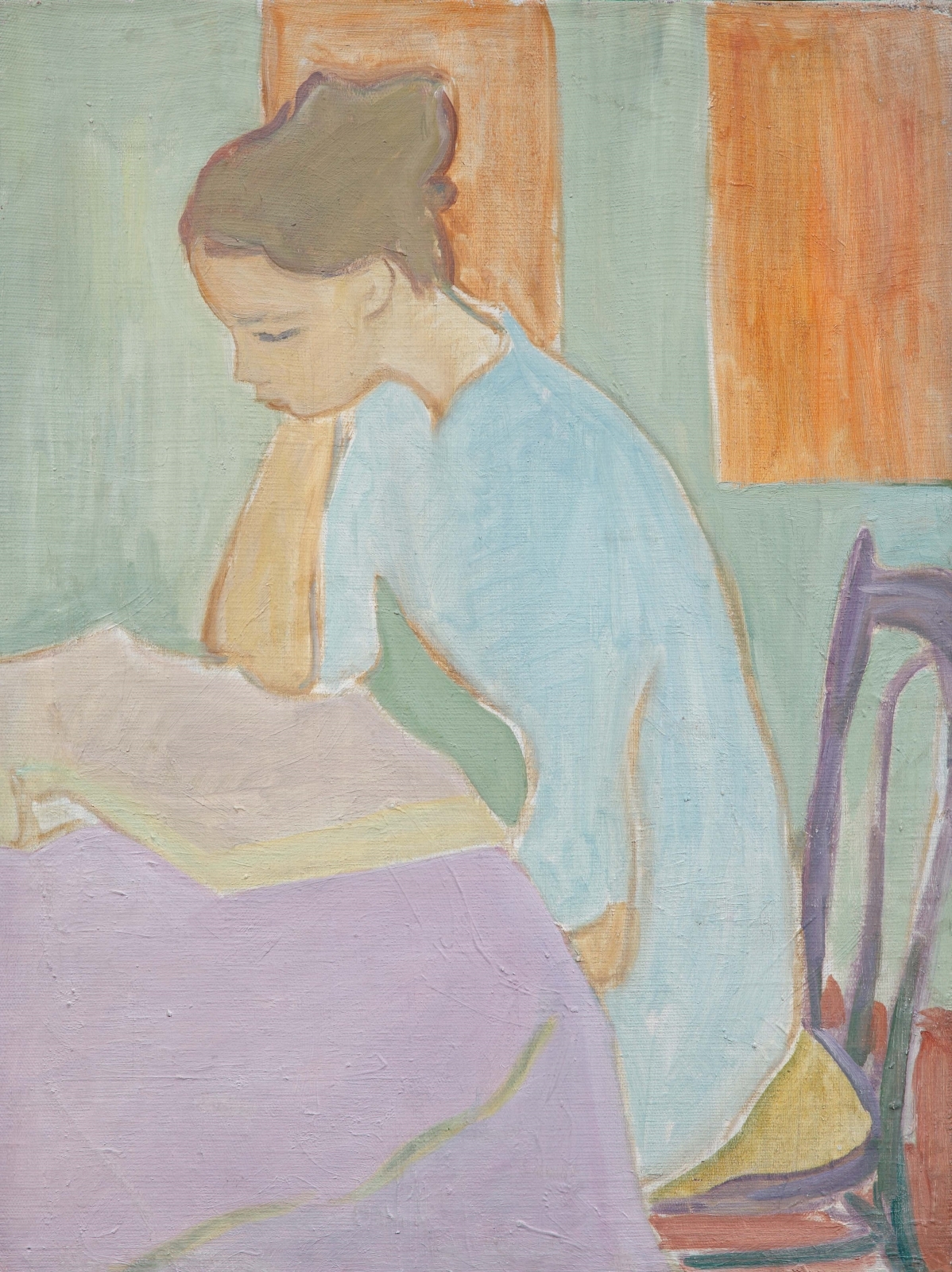 Портрет Лизы Эдельштейн с книгой. 1950–1960-е 