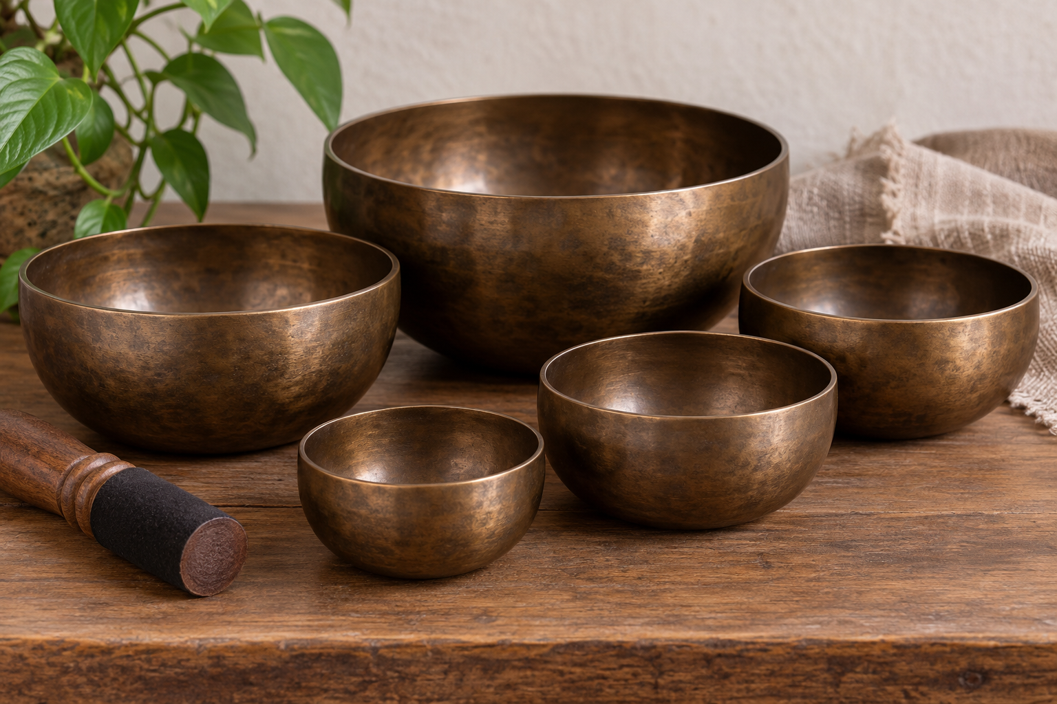 Plain Brown Bowls — коричневые чаши без декора с натуральной патиной