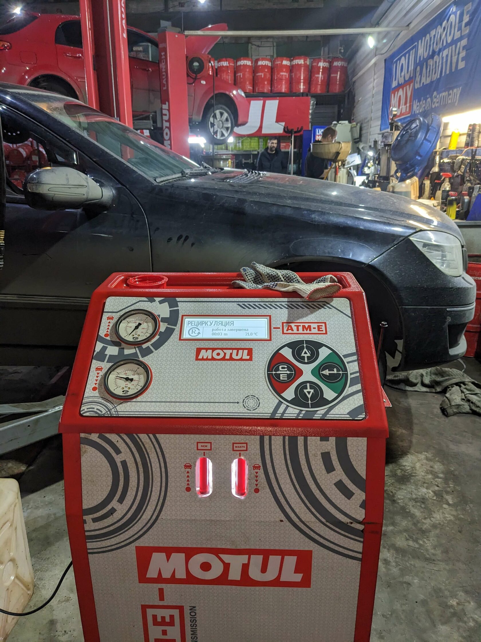 Результат обслуживания АКПП Mercedes в Motul Team