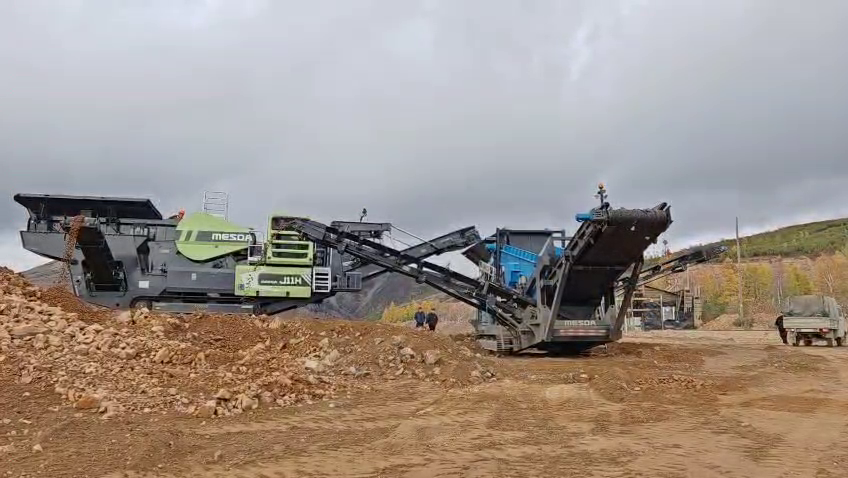 Мощный тандем: щековая дробилка Mesda J11H и сортировочный грохот Mesda S8D