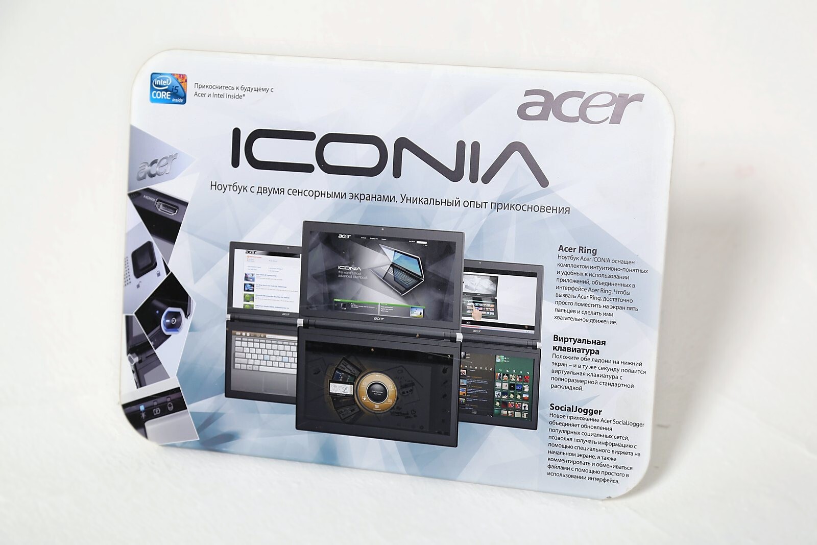 Настольная табличка на подставке для Acer Iconia
