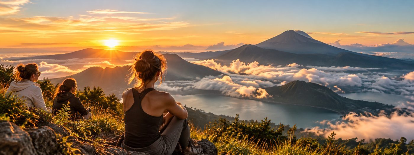 Volcano sunrise
