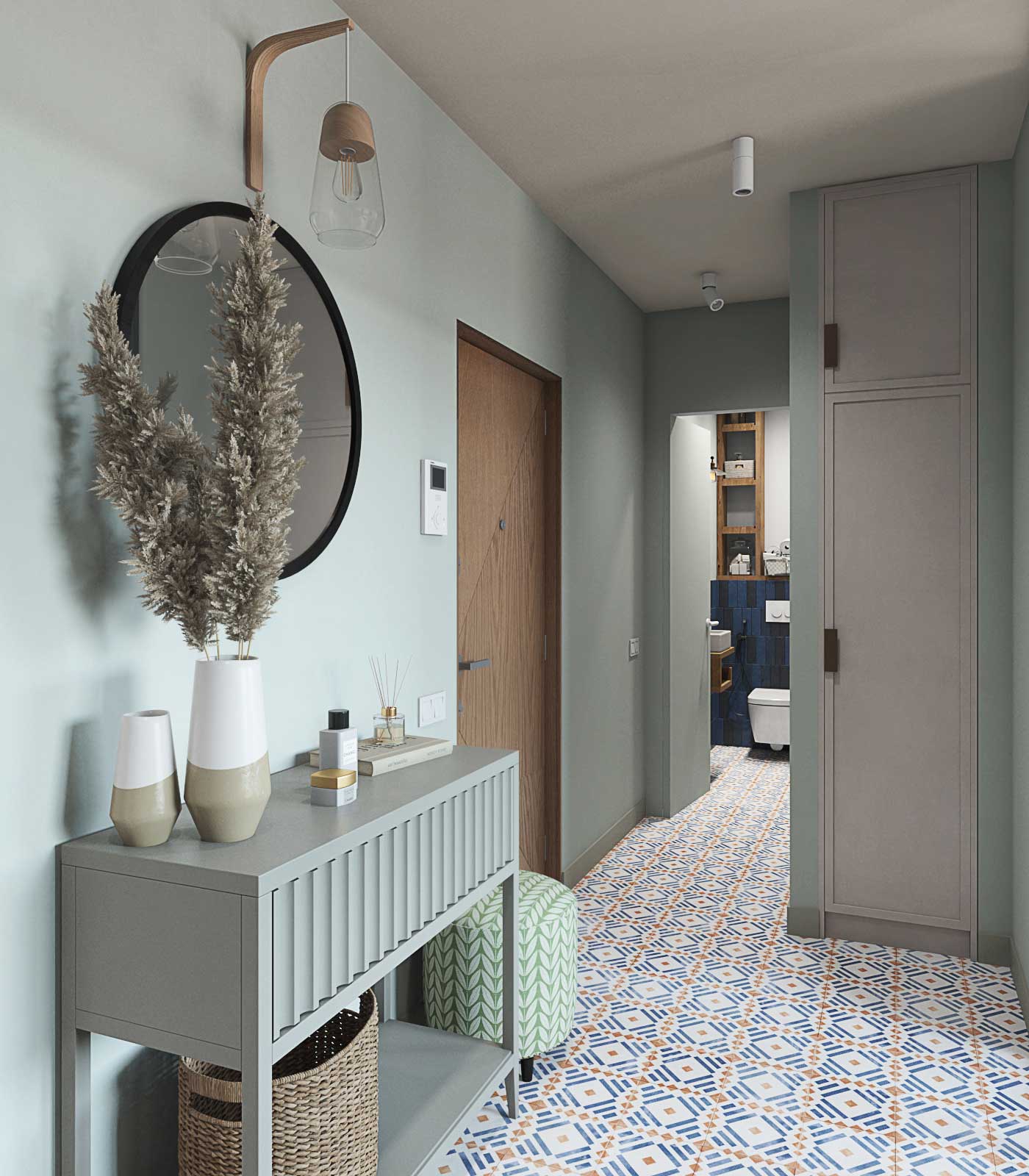 прихожая в средиземноморском стиле 