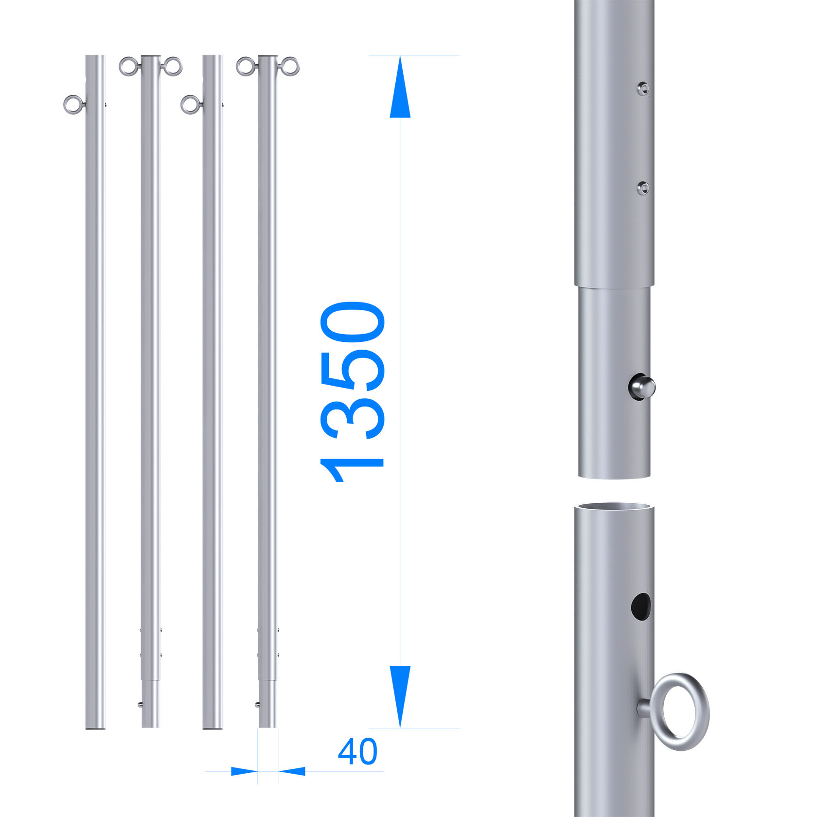 сборные алюминиевые стойки для игры волейбол
