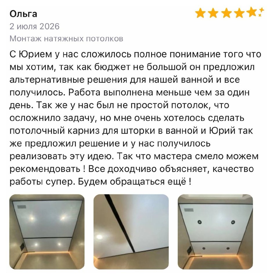 Скриншот отзыва Ольги на Профи.ру