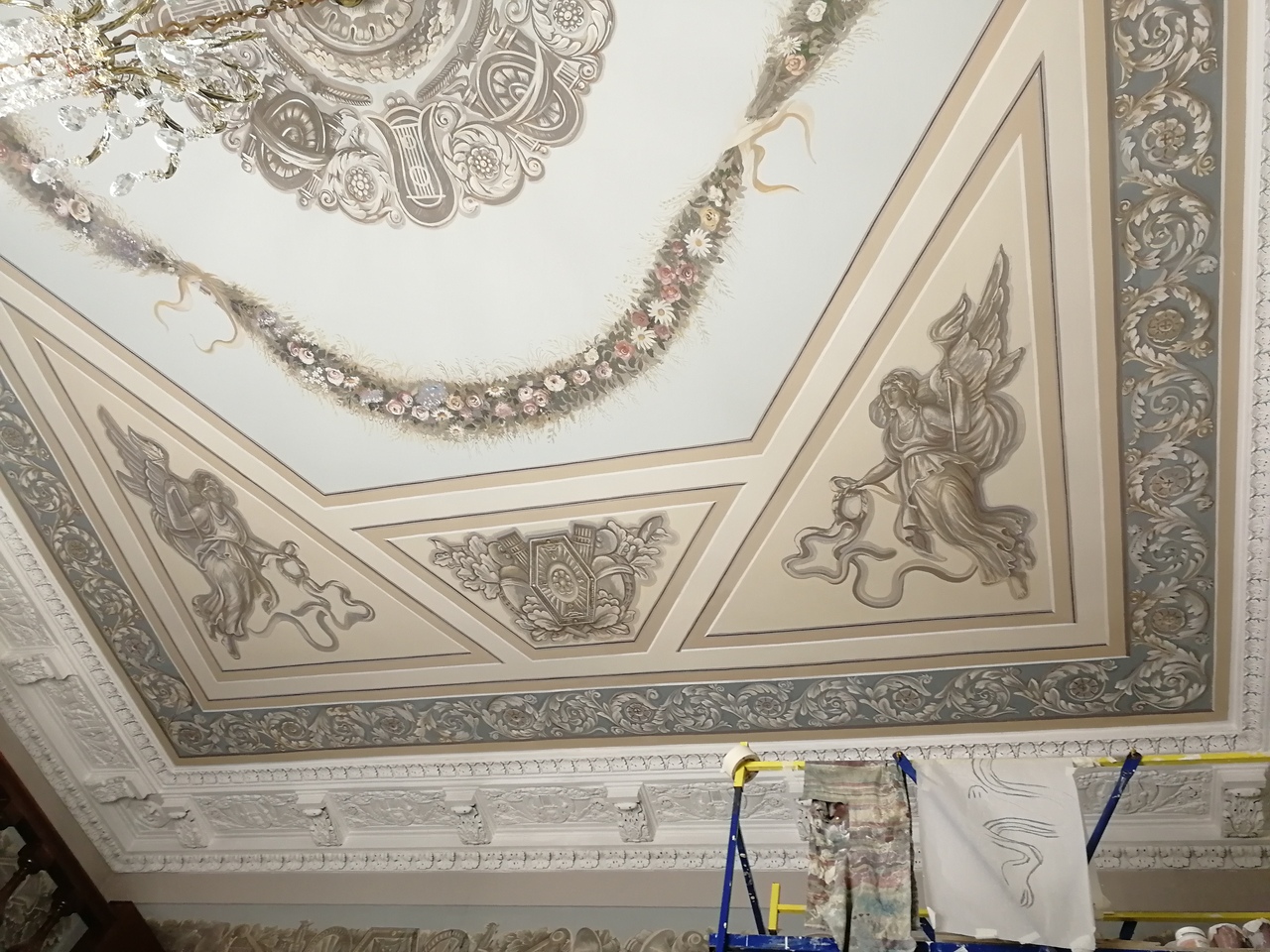 Роспись потолка заказать, Роспись потолков на заказ, Роспись потолков стоимость, Художественная роспись потолков