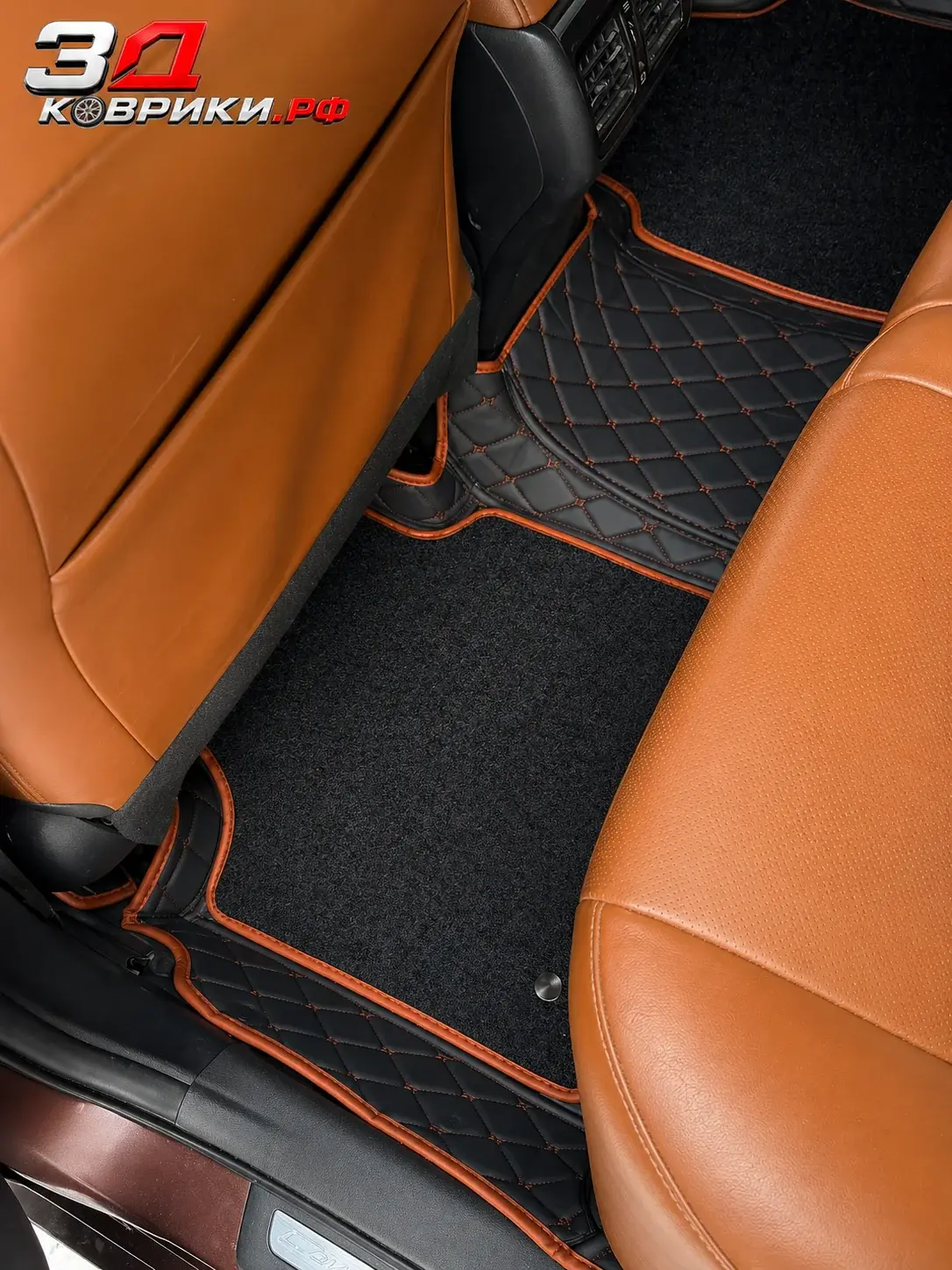 3D коврики Camry, второй ряд
