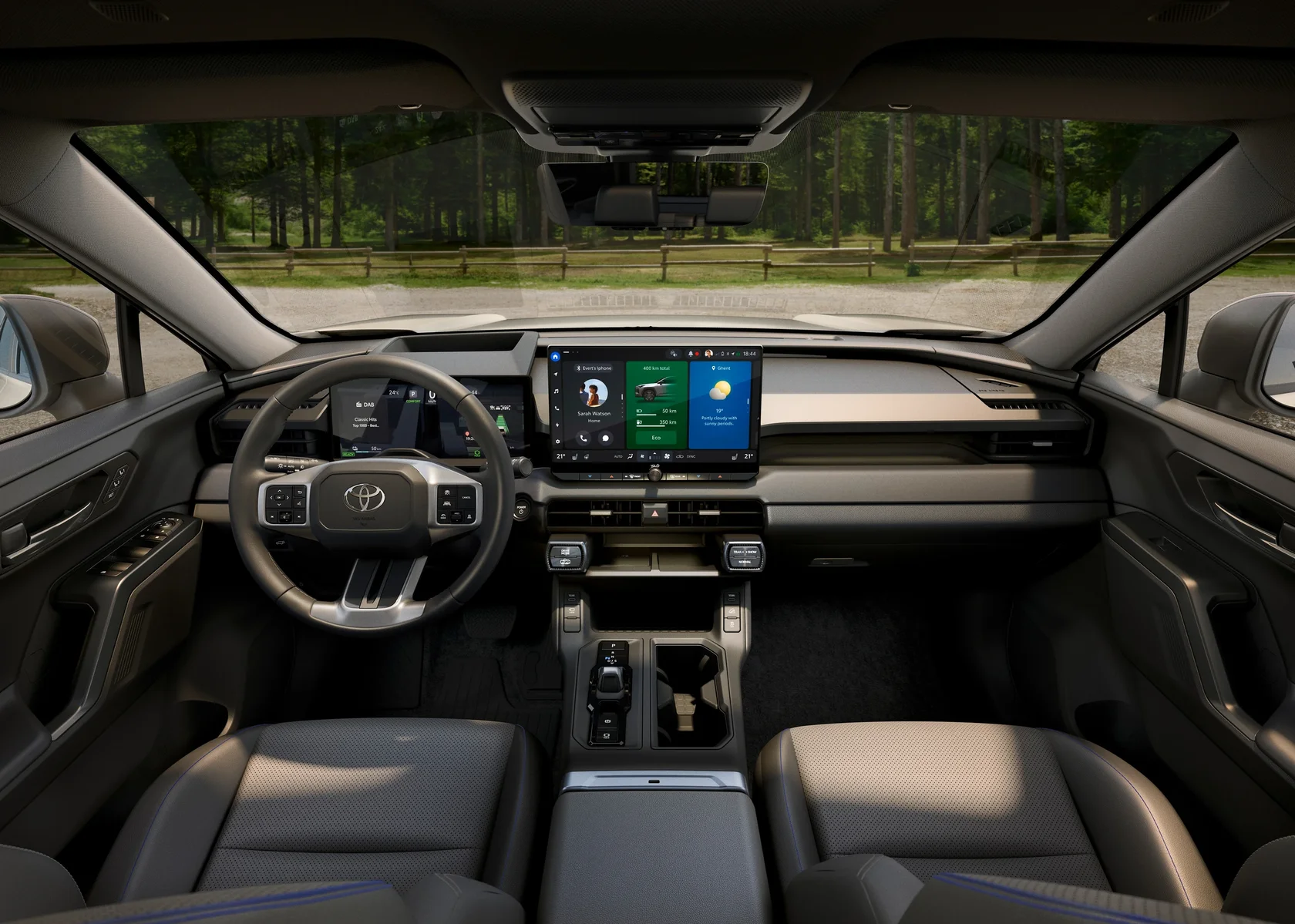 Салон RAV4: передняя панель целиком