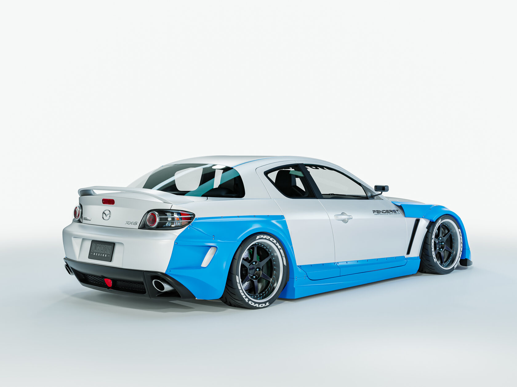 FENDERIST SPEC S 50mm fender flares kit / WIDE BODY KIT Mazda RX8 2003