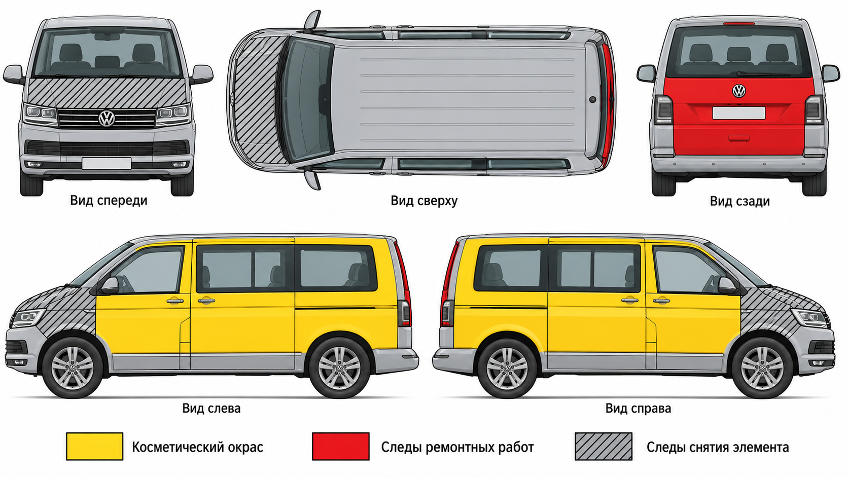 Карта ЛКП Volkswagen Multivan