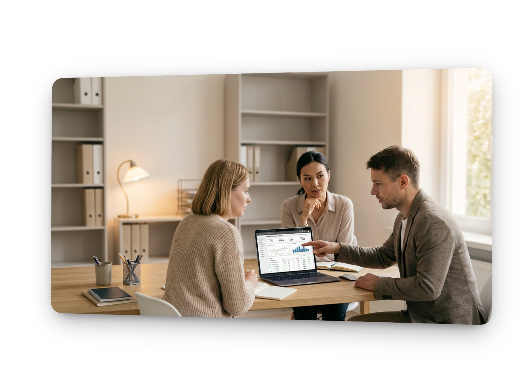 Команда AdBeam обсуждает рекламную стратегию