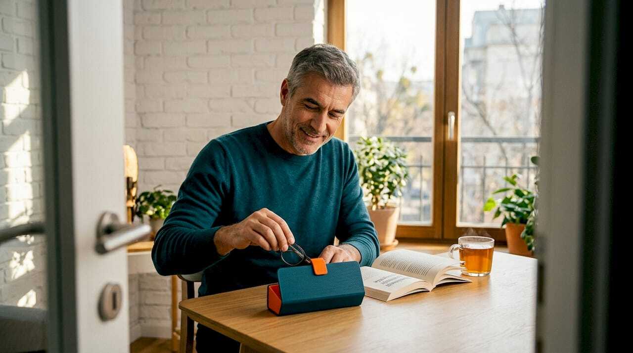 Păstrează-ți ochelarii în toc pentru a-i proteja de zgârieturi și lovituri.