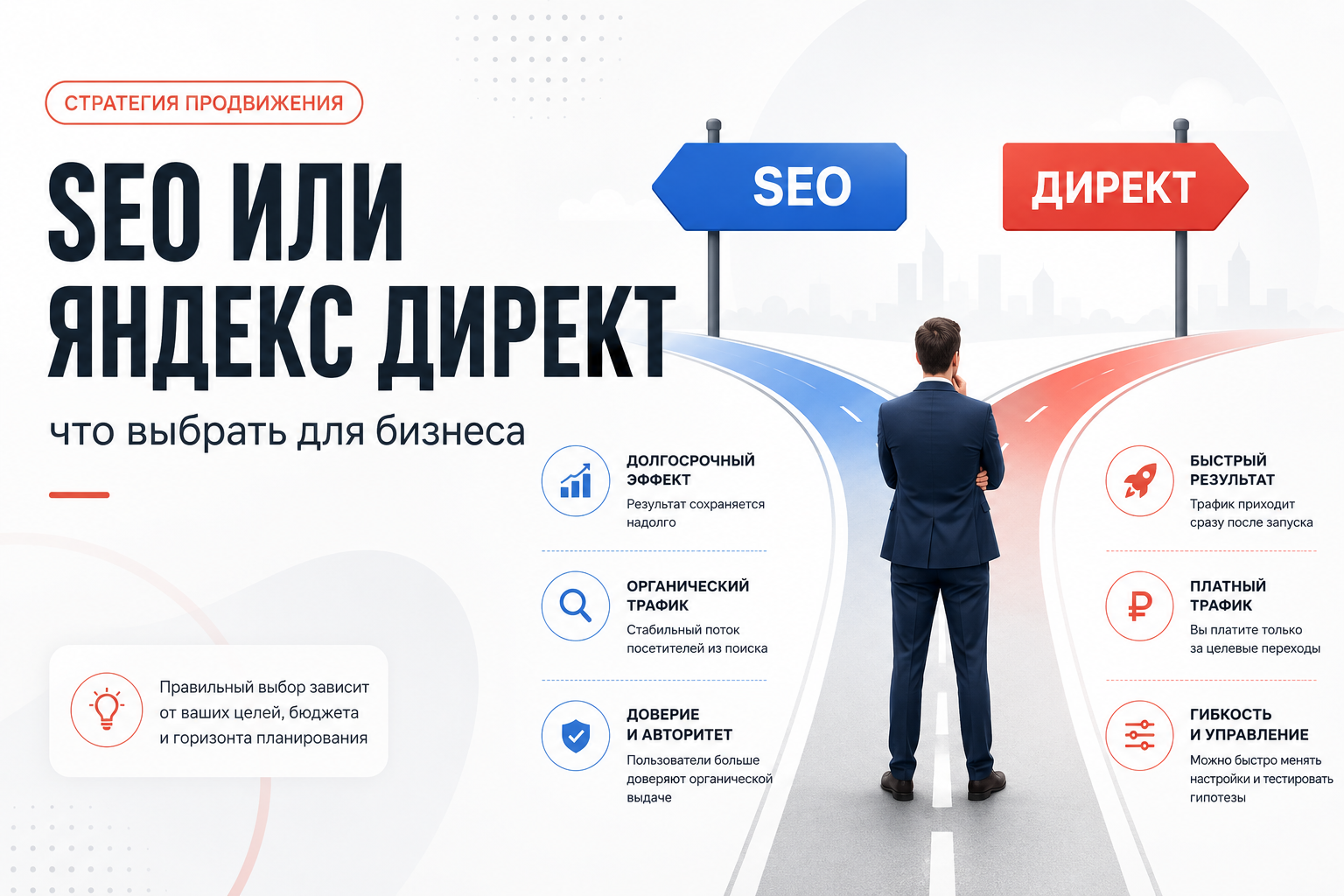 SEO или Яндекс Директ — что выбрать для бизнеса