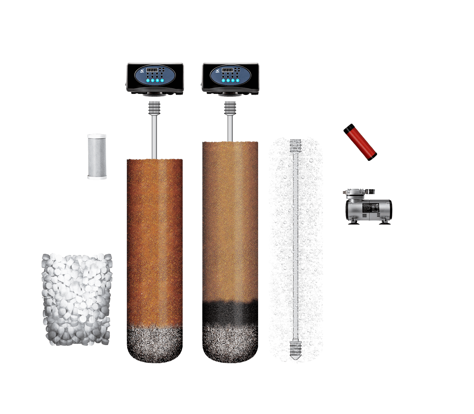 Системы очистки воды от сероводорода железа и жесткости из скважины для ...