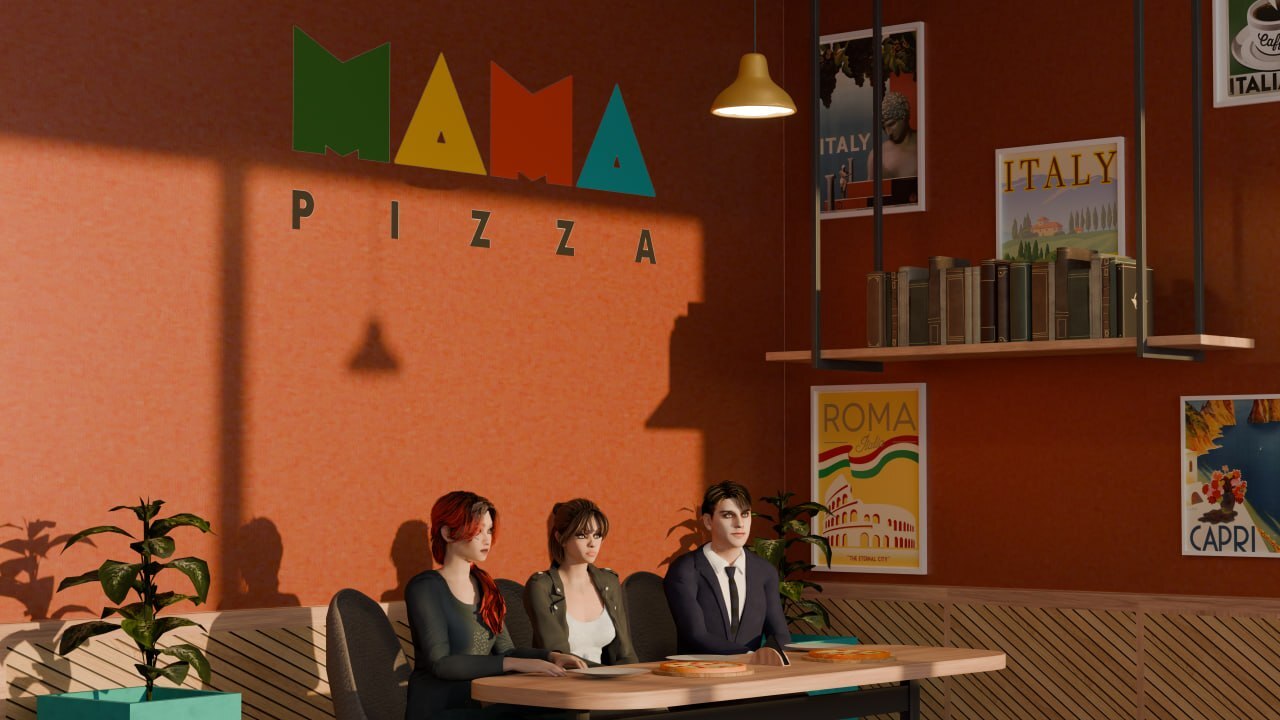 Окружение Mama Pizza в VR