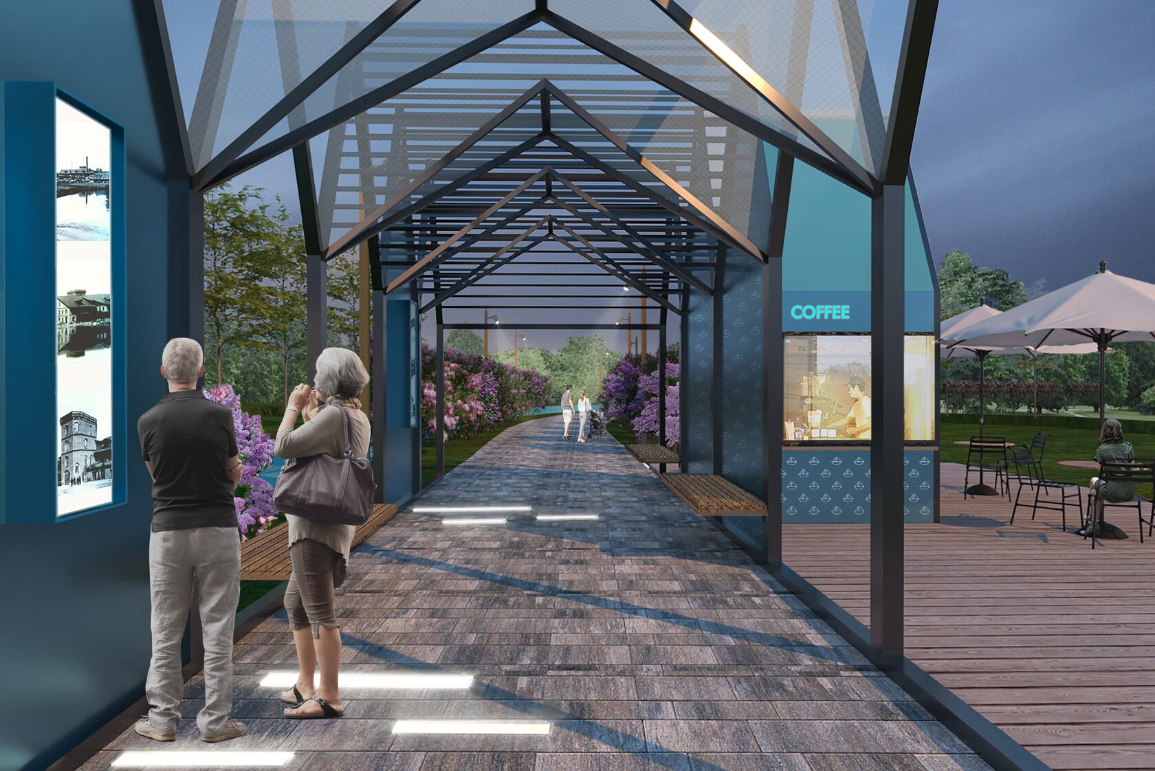 Павильон встреч. Gallery of tejlgaard & jepsen. Сквер пергола в твери. Гущина 160 барнаул. Павильон встреч.