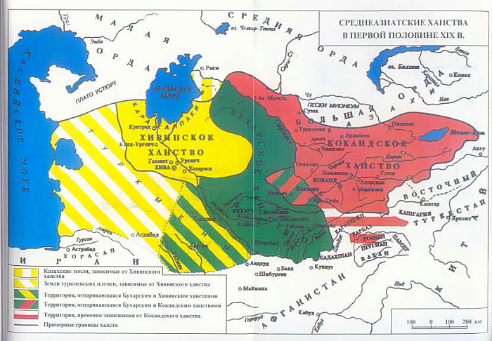 Карта хивинского ханства