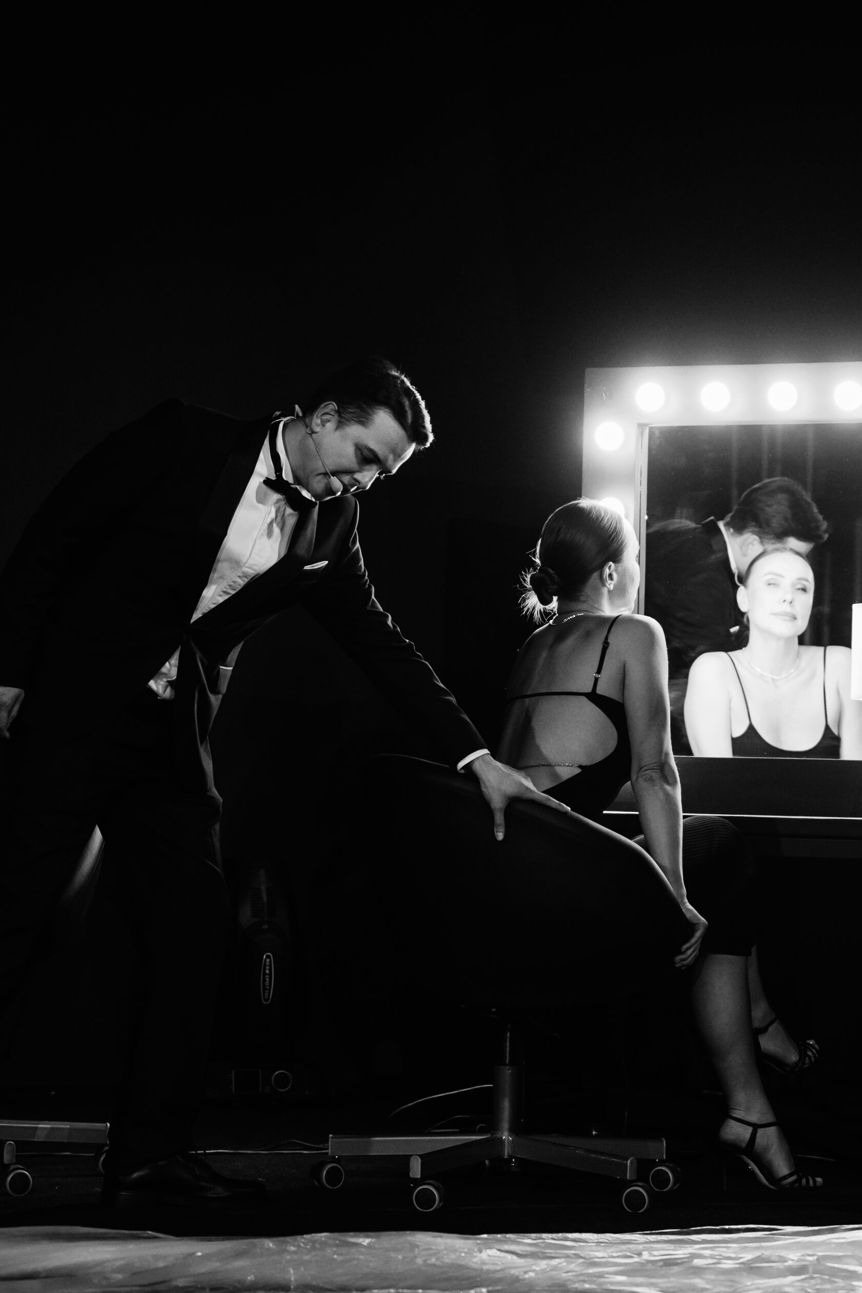 Immersive beauty school show portrait