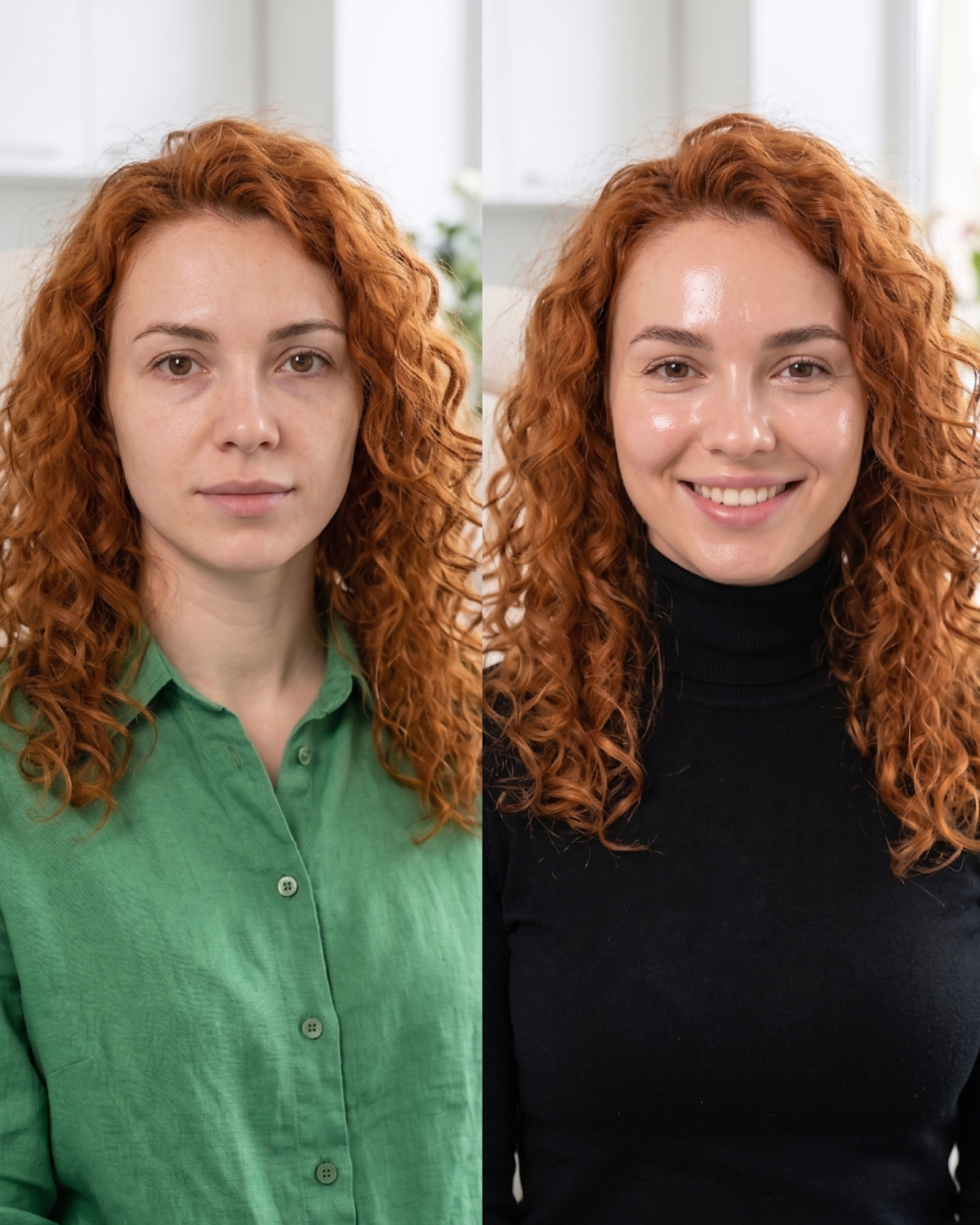 До и после биоревитализации: Елена, 34 года